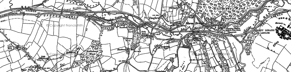 Old map of Denford in 1879