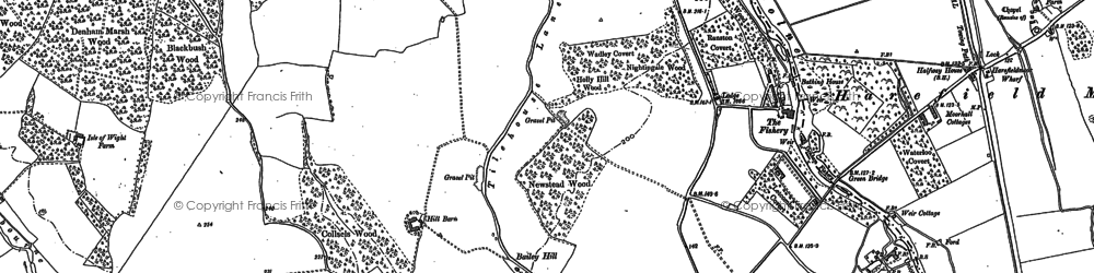 Old map of Baker's Wood in 1897
