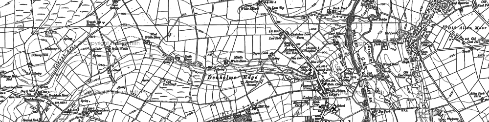 Old map of Lane Bottom in 1891