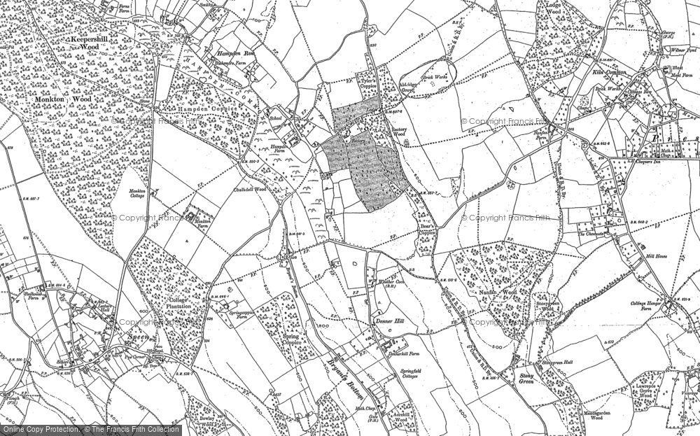 Old Map of Denner Hill, 1897 in 1897