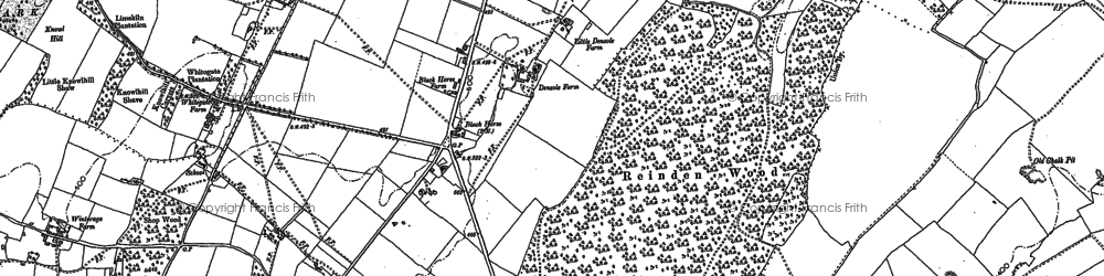 Old map of Ridge Row in 1896