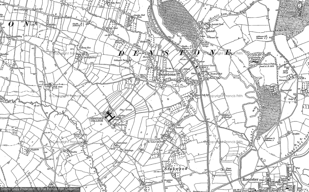 Old Map of Denstone, 1898 - 1899 in 1898
