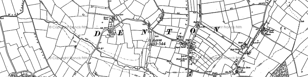 Old map of Misery Corner in 1883