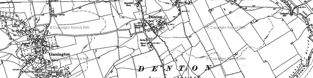 Old map of Denton in 1897
