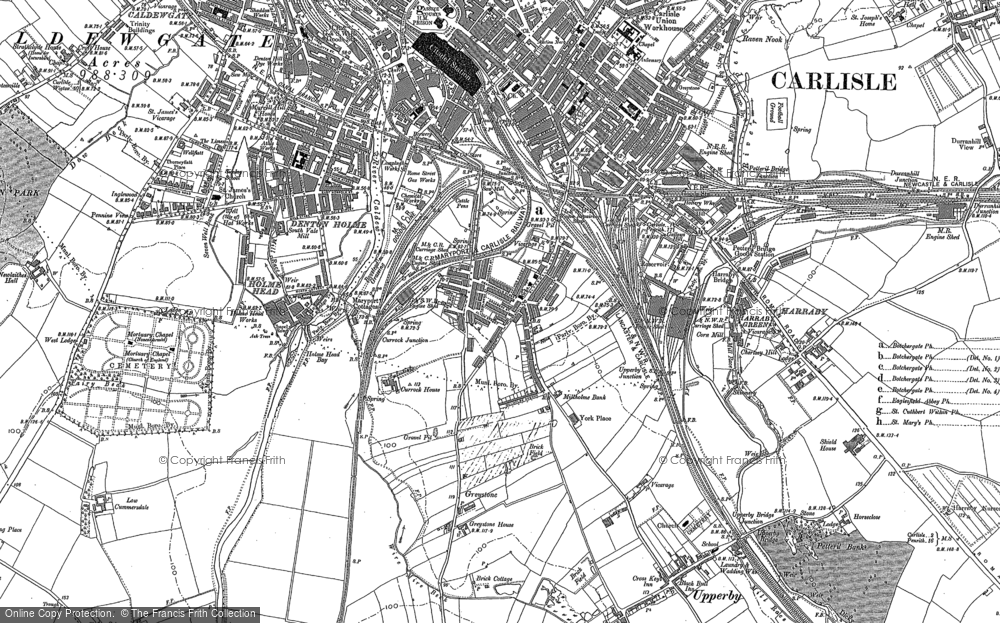Old Map of Denton Holme, 1899 in 1899