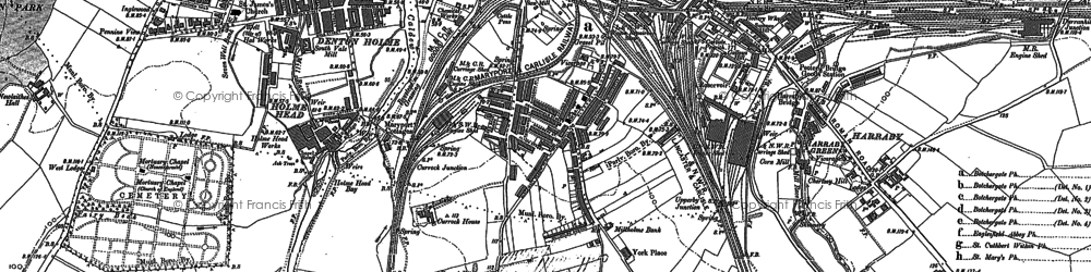 Old map of Denton Holme in 1899