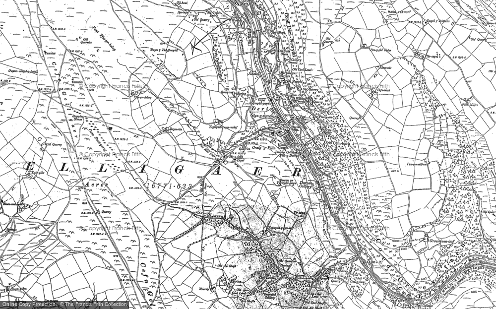 Old Map of Deri, 1898 - 1916 in 1898