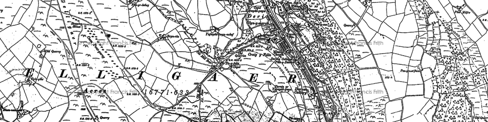 Old map of Twyn y Fidffawydd in 1898