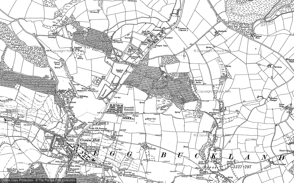 Old Map of Derriford, 1884 - 1912 in 1884