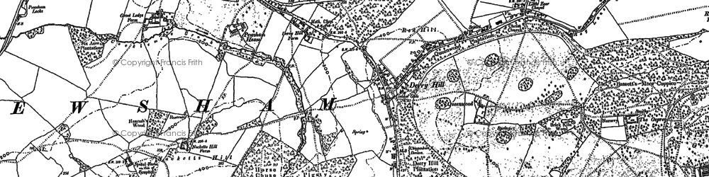Old map of Derry Woods in 1899