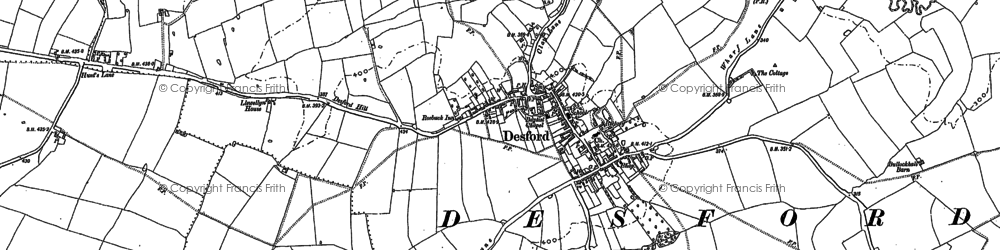 Old map of Desford in 1885