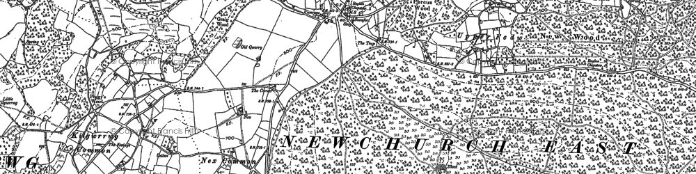 Old map of Devauden in 1899