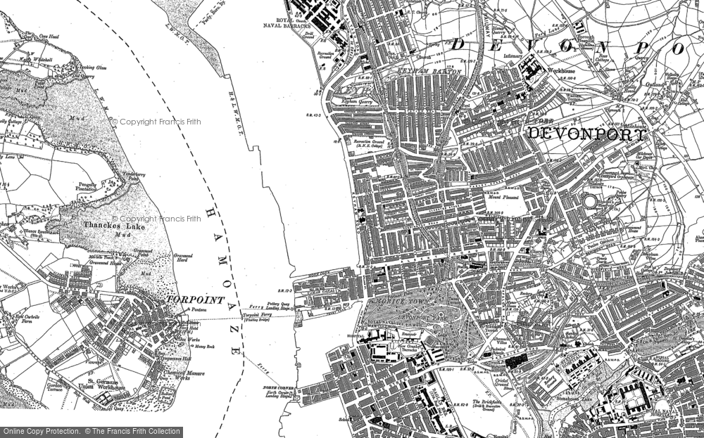 Old Map of Devonport, 1912 in 1912