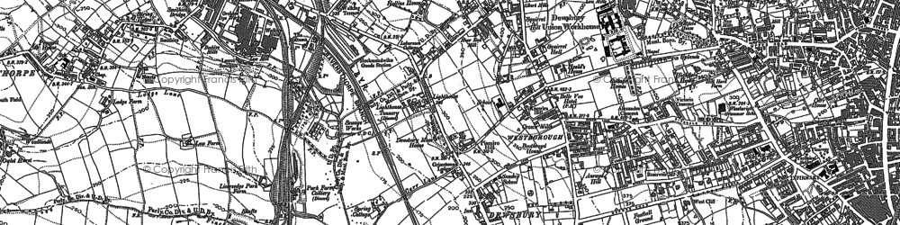 Old map of Dewsbury Moor in 1892