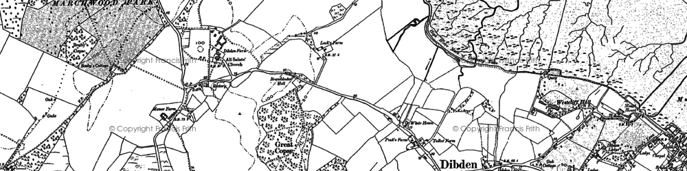 Old map of Beaulieu River in 1895