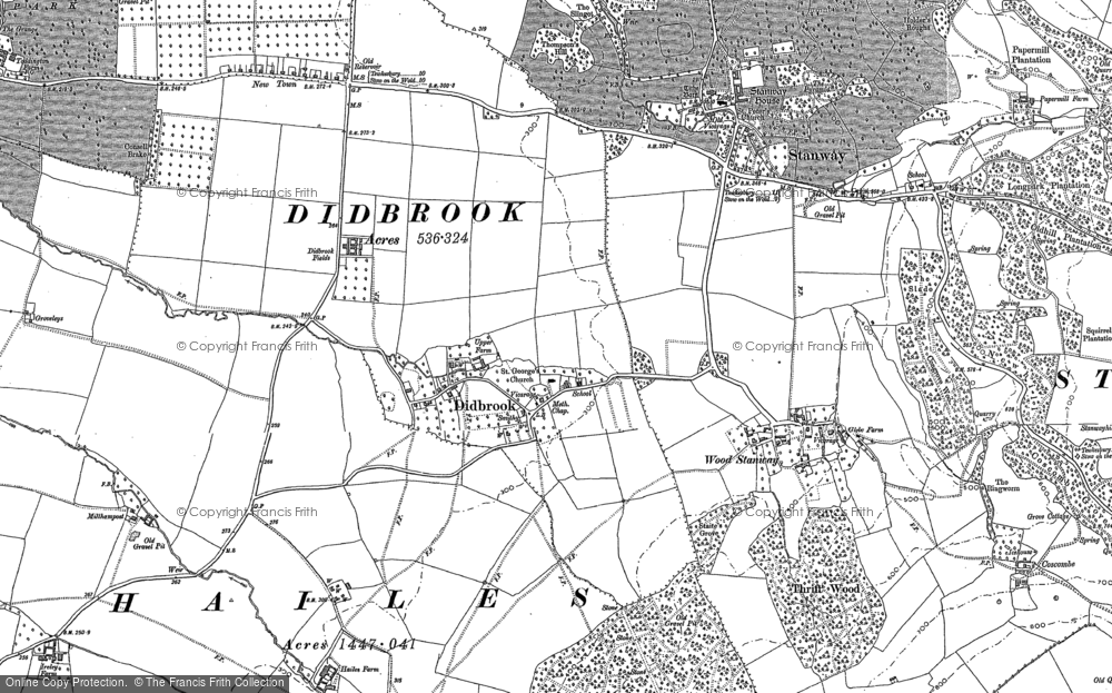 Old Map of Didbrook, 1883 in 1883