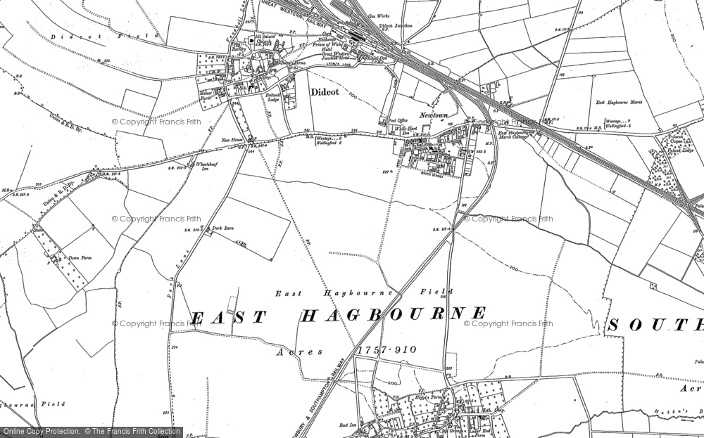 Old Map of Didcot, 1898 in 1898