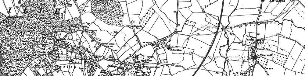 Old map of Didley in 1886