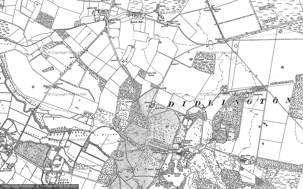 Old Map of Didlington, 1883 in 1883