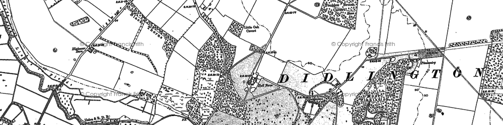 Old map of Didlington in 1883