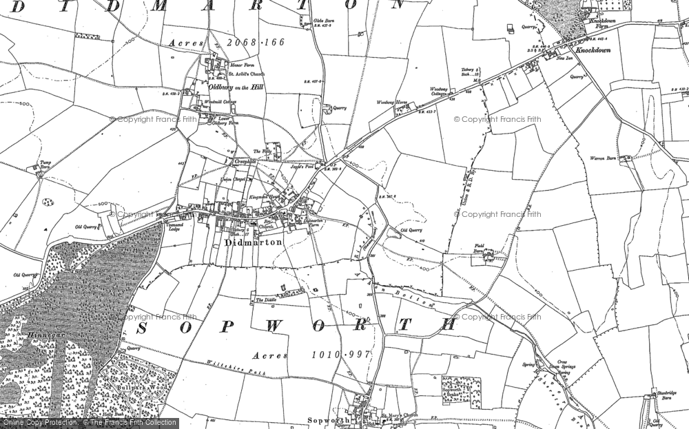 Old Map of Didmarton, 1899 - 1901 in 1899
