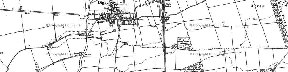 Old map of Digby in 1887