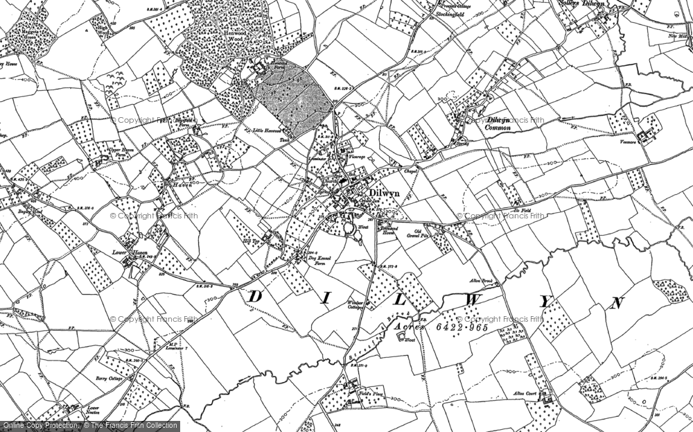 Old Map of Dilwyn, 1885 - 1886 in 1885