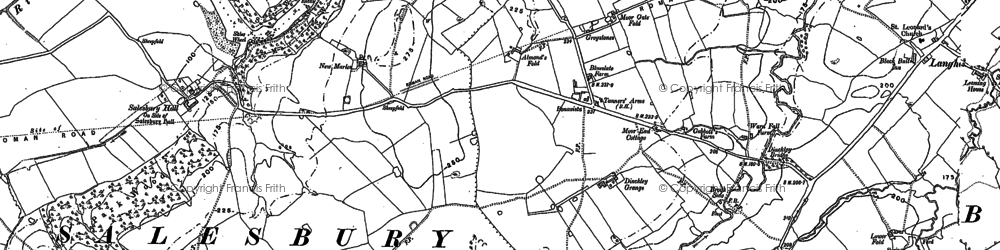 Old map of Dinckley in 1892