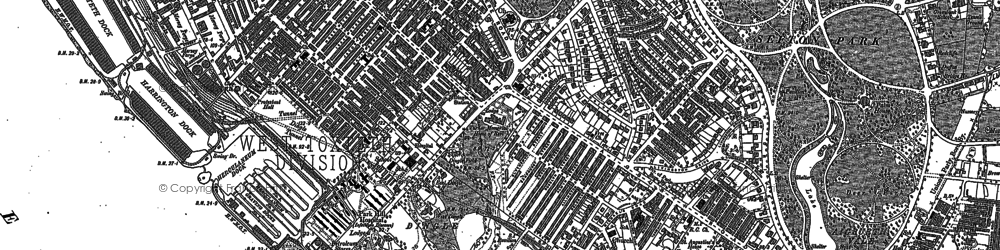 Old map of Brunswick Sta in 1905