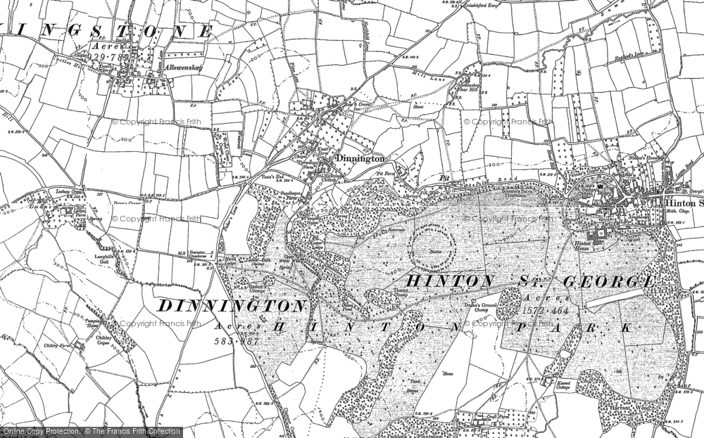 Old Map of Dinnington, 1886 in 1886