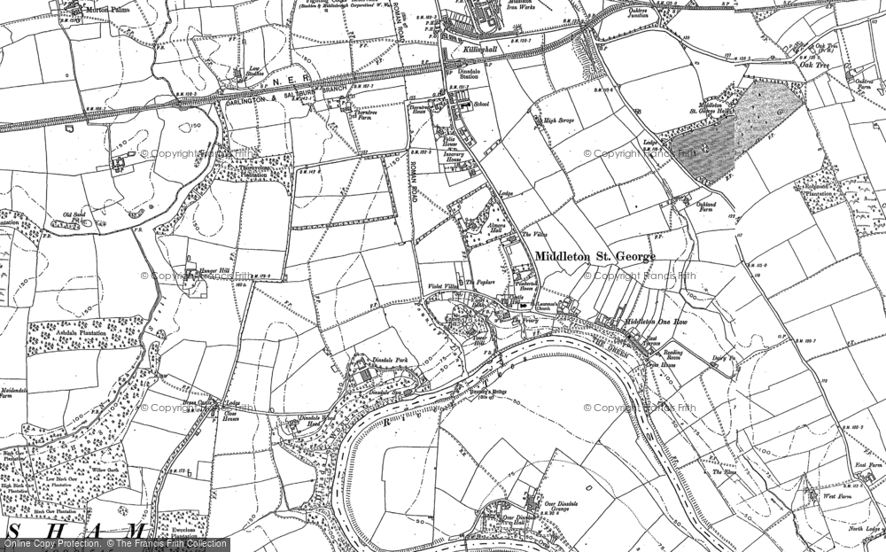 Old Map of Dinsdale Park, 1896 - 1913 in 1896