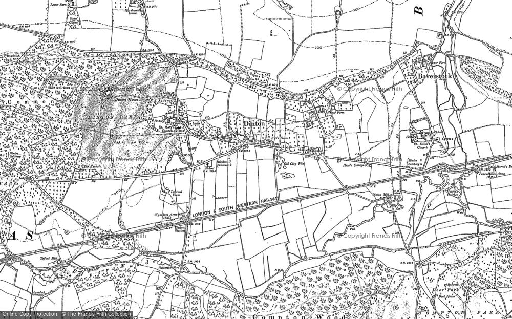 Old Map of Dinton, 1899 - 1900 in 1899