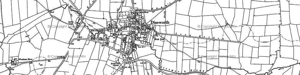 Old map of Diseworth in 1899