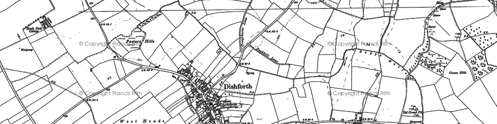 Old map of Dishforth in 1890