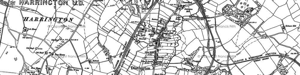 Old map of Distington in 1923