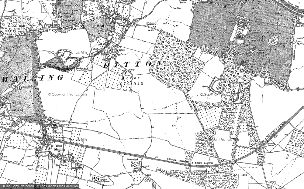 Old Map of Ditton, 1895 - 1896 in 1895
