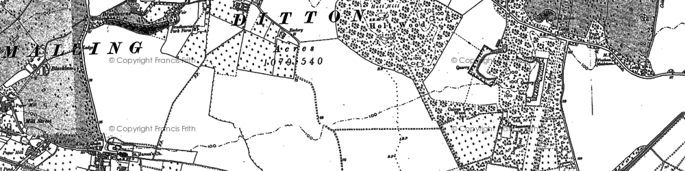 Old map of Ditton in 1895