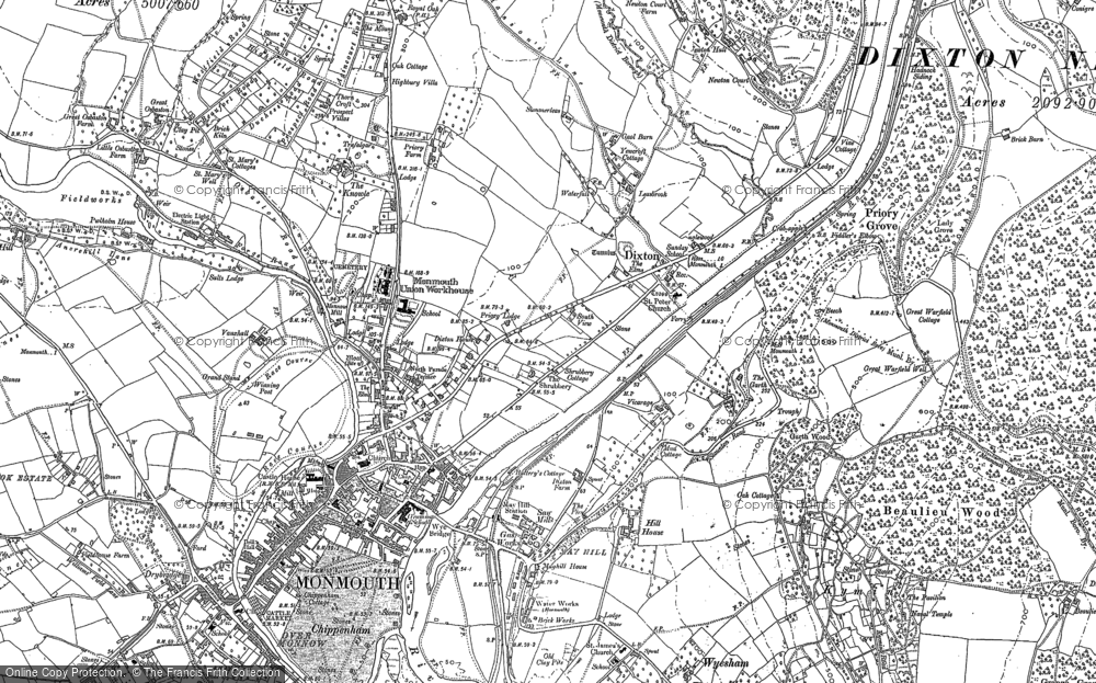 Old Map of Dixton, 1900 - 1903 in 1900