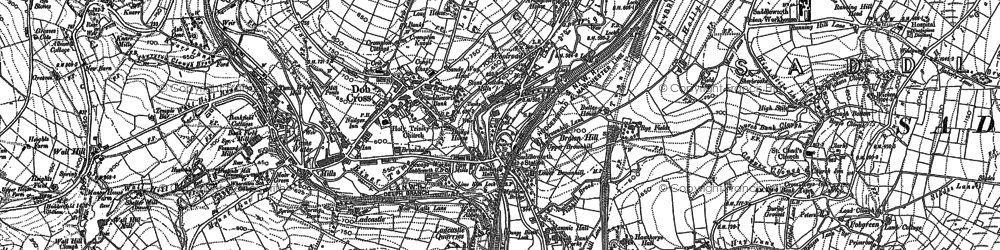 Old map of Dobcross in 1904