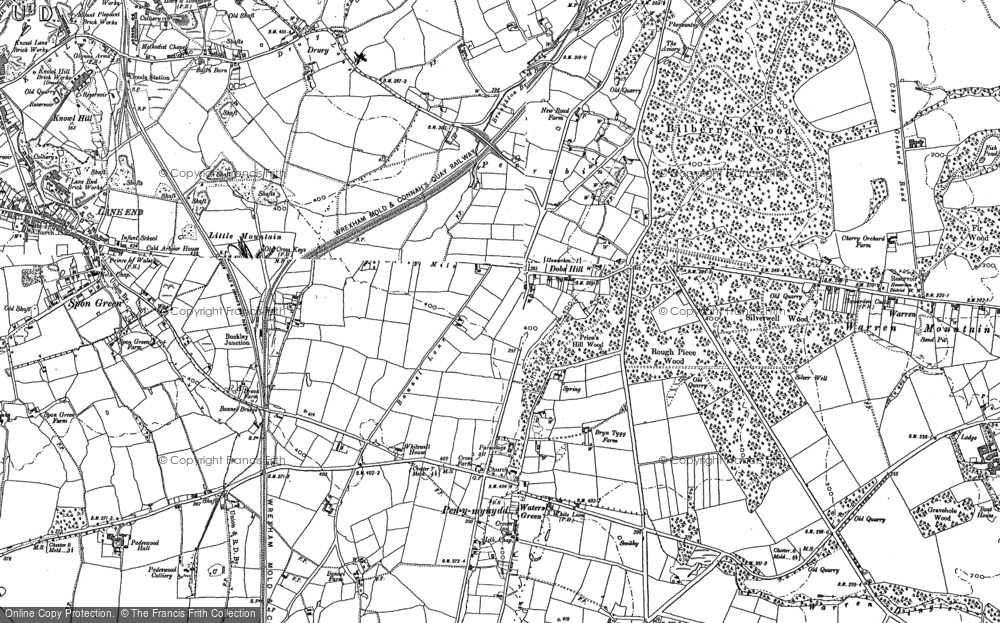 Old Map of Dobs Hill, 1898 in 1898