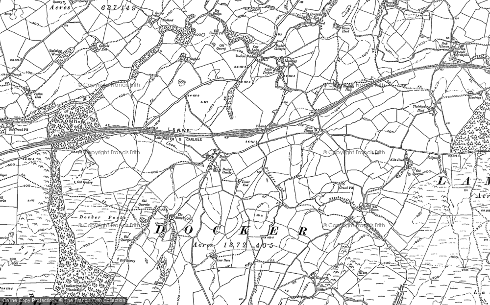 Old Map of Docker, 1896 - 1897 in 1896