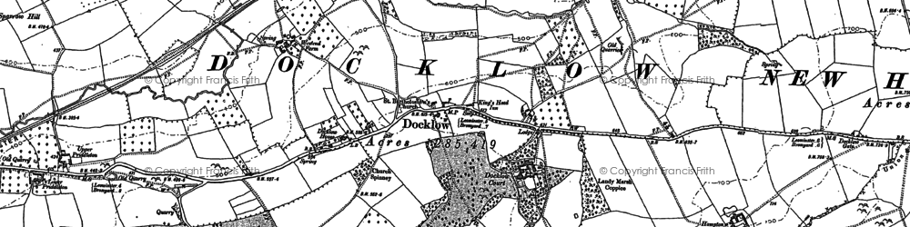 Old map of Buckland in 1885