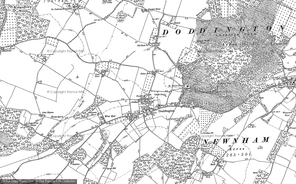 Old Map of Historic Map covering Bistock in 1896