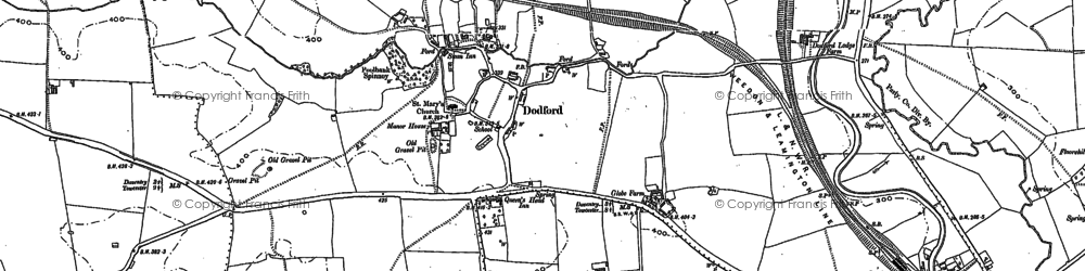 Old map of Dodford in 1883