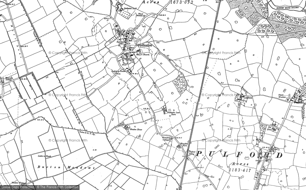 Old Map of Dodleston, 1898 - 1909 in 1898