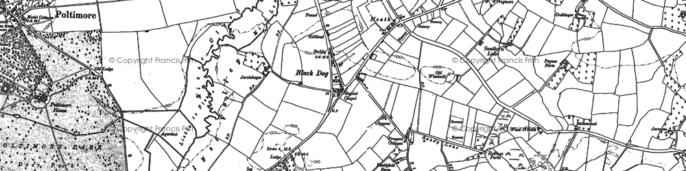 Old map of Dog Village in 1886
