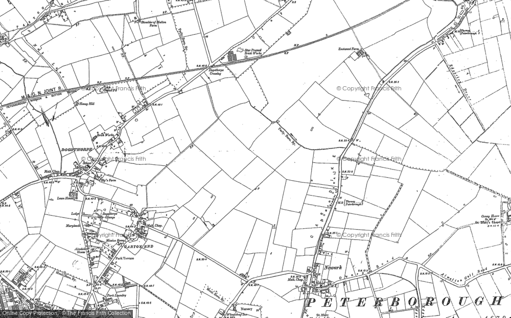 Old Map of Dogsthorpe, 1900 in 1900