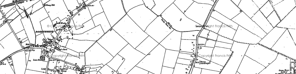 Old map of Dogsthorpe in 1900