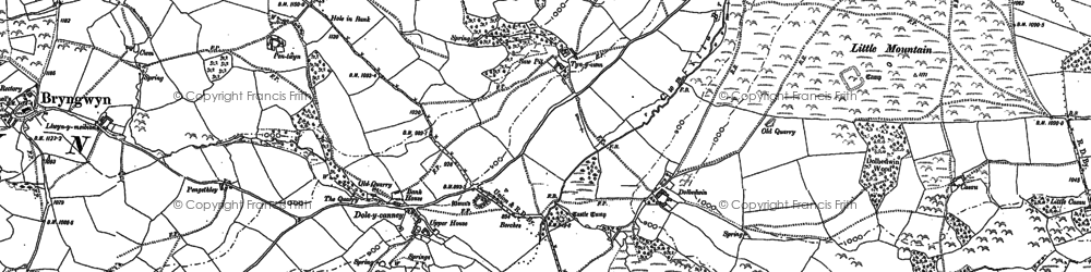 Old map of Dol-y-Cannau in 1887
