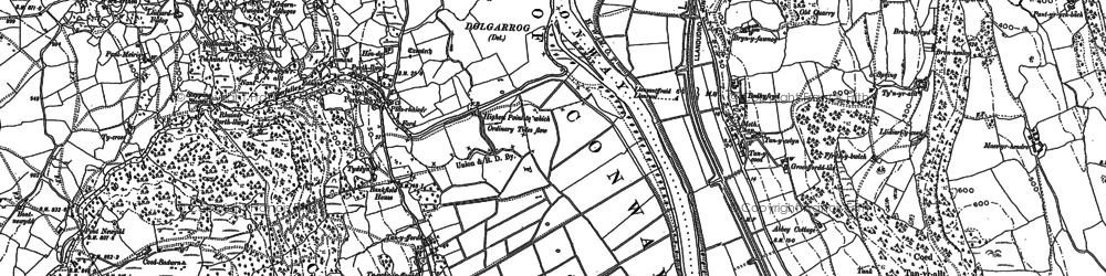 Old map of Bod Hyfryd in 1887